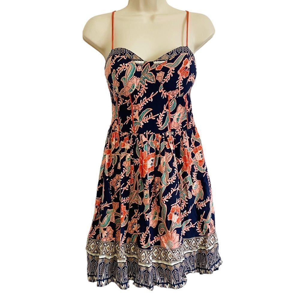 BAND OF GYPSIES Floral Print Fit & Flare Dress